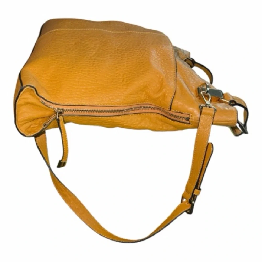 Vince Camuto Mustard Yellow Leather Shoulder Bag - Picture 8 of 11